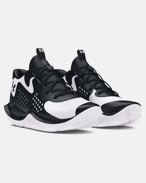 Unisex UA Jet '23 Basketball Shoes, Black, pdpMainDesktop image number 3